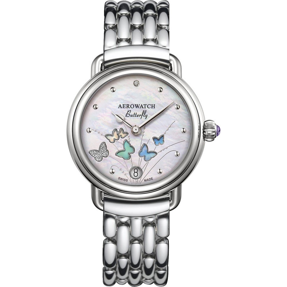 Aerowatch 1942 44960-AA05-M 1942 - Butterfly Horloge