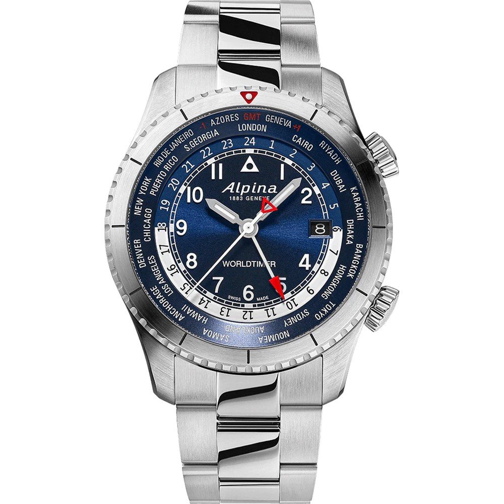 Alpina AL-255N4S26B Startimer Pilot Worldtimer Horloge