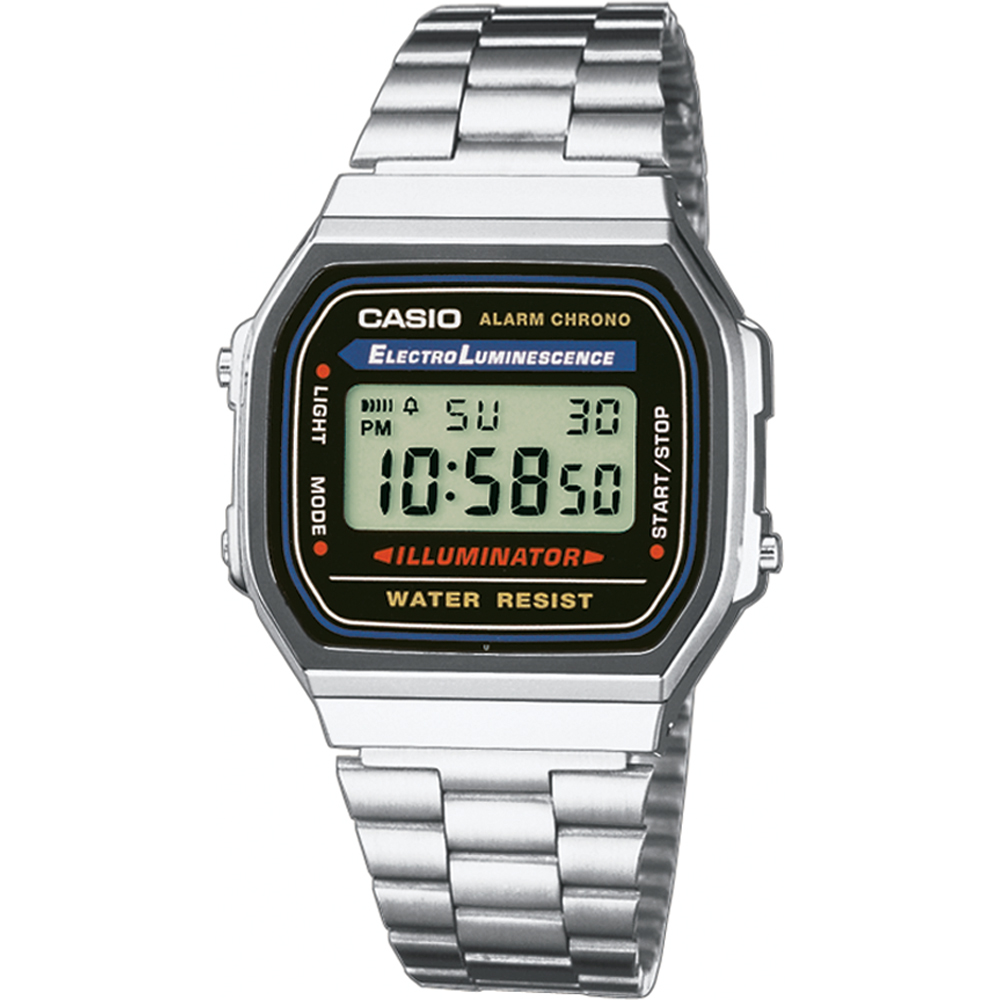 Vermomd Fragiel herwinnen Casio Collectie A168WA-1YES Retro Mirror horloge • EAN: 4971850436713 •  Horloge.nl