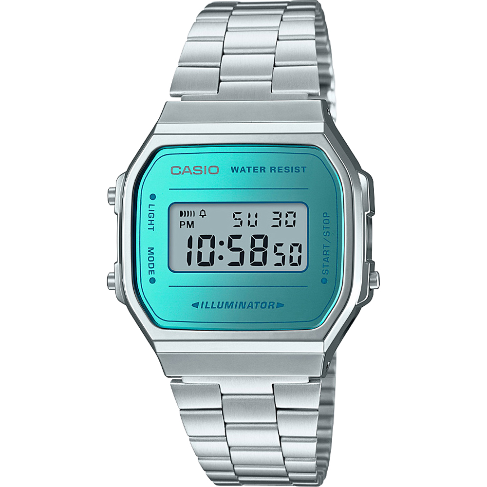 spuiten Dictatuur Scheur Casio Collectie A168WEM-2EF Retro Mirror horloge • EAN: 4549526189784 •  Horloge.nl