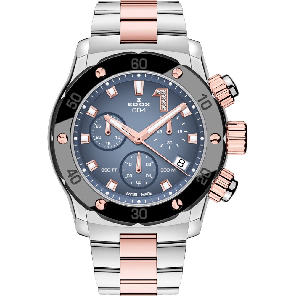 Edox CO-1 10255-357RM-BUIDR Co-1 Chronolady Horloge