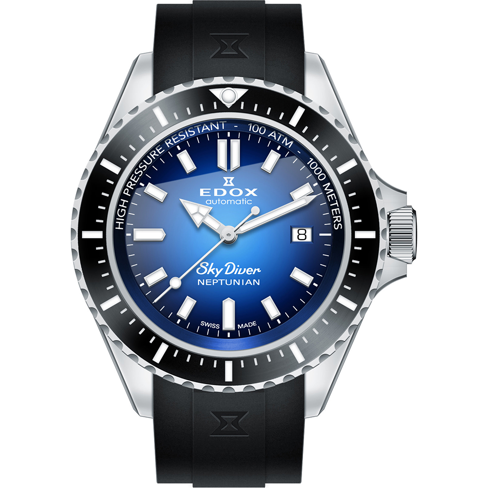 Edox Neptunian 80120-3NCA-BUIDN Skydiver Neptunian Horloge