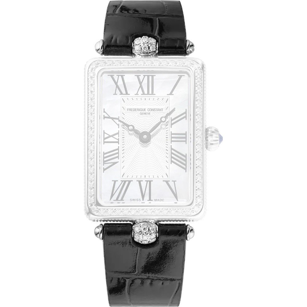 Frederique Constant FCS-BLACK2AC Art Deco Carrée Horlogeband