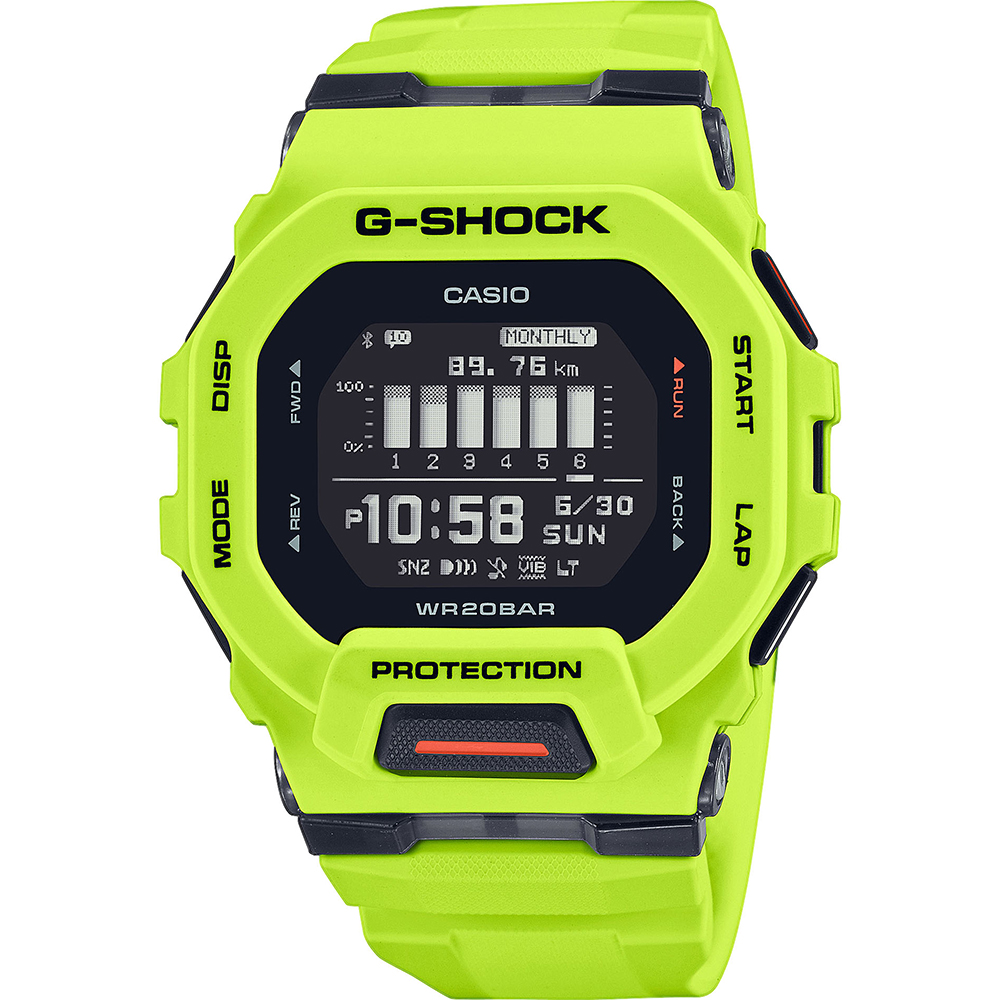 Handschrift voorwoord ontbijt G-Shock G-Squad GBD-200-9ER horloge • EAN: 4549526306372 • Horloge.nl