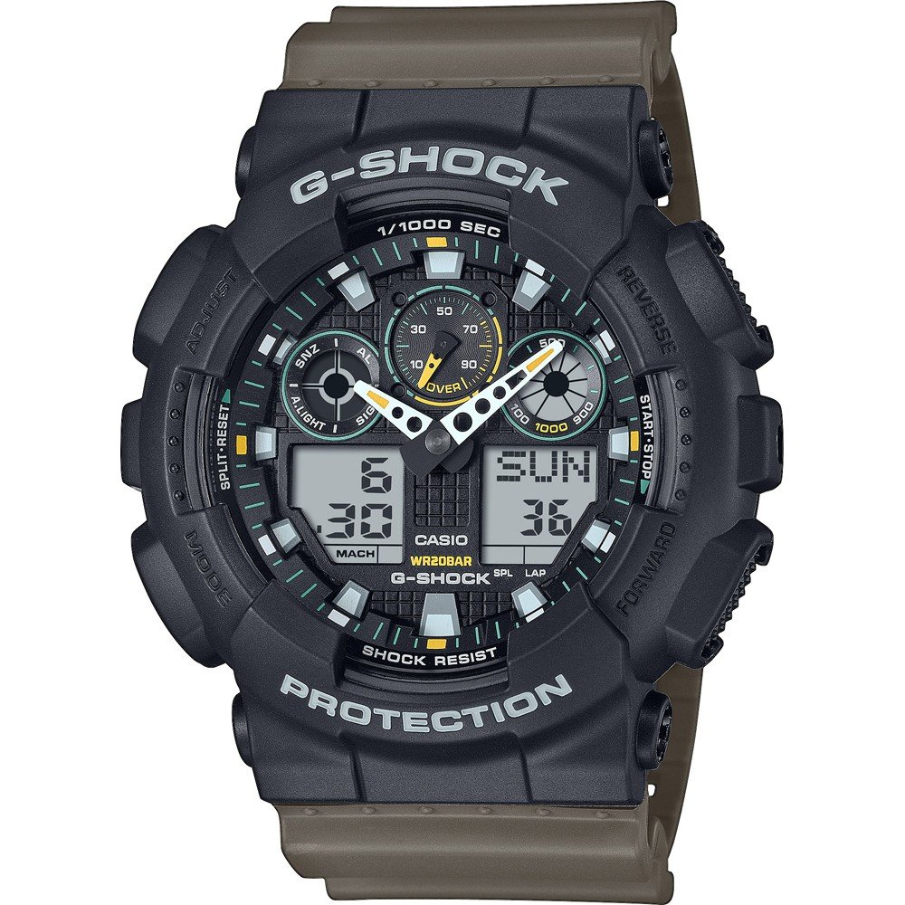 G-Shock Classic Style GA-100TU-1A3ER Two Tone Utility Colours Horloge