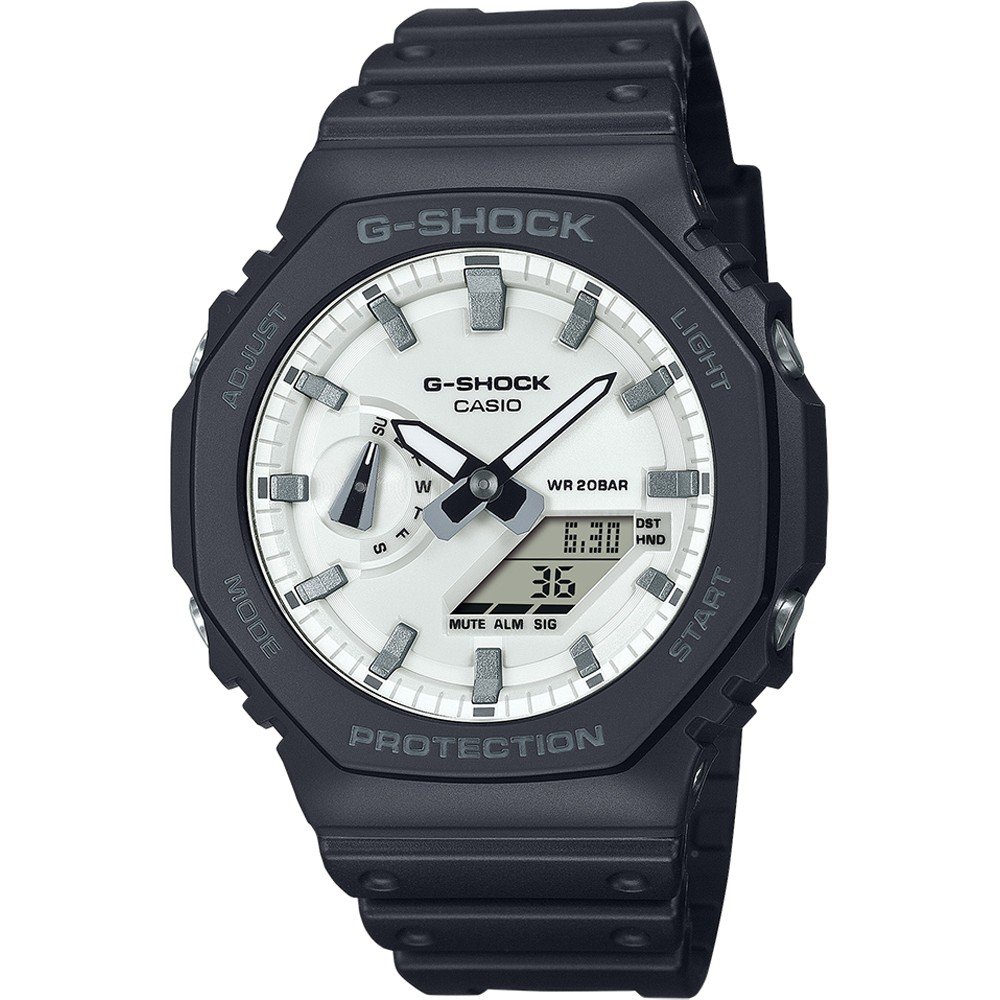 G-Shock Classic Style GA-2100WD-1AER Black Brilliant White Horloge