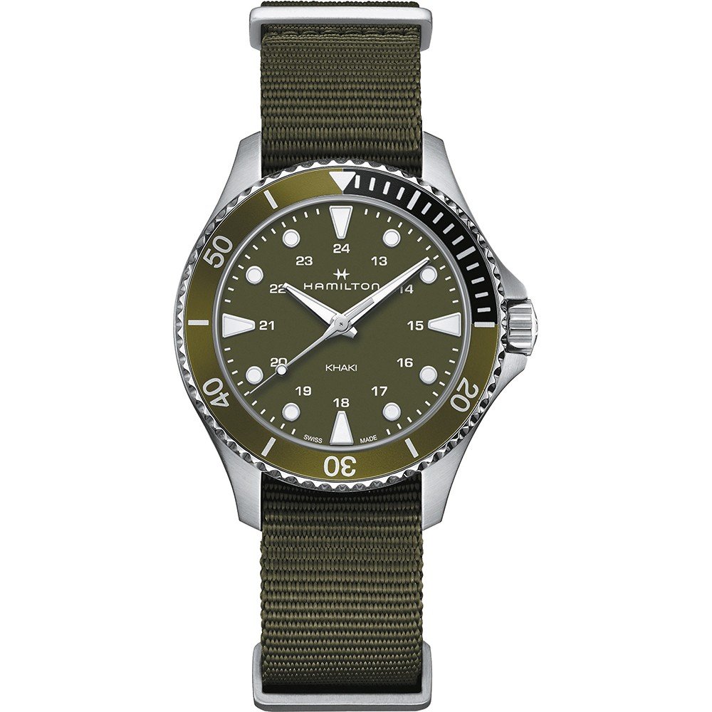 Hamilton Navy H82241961 Khaki Navy Scuba Horloge