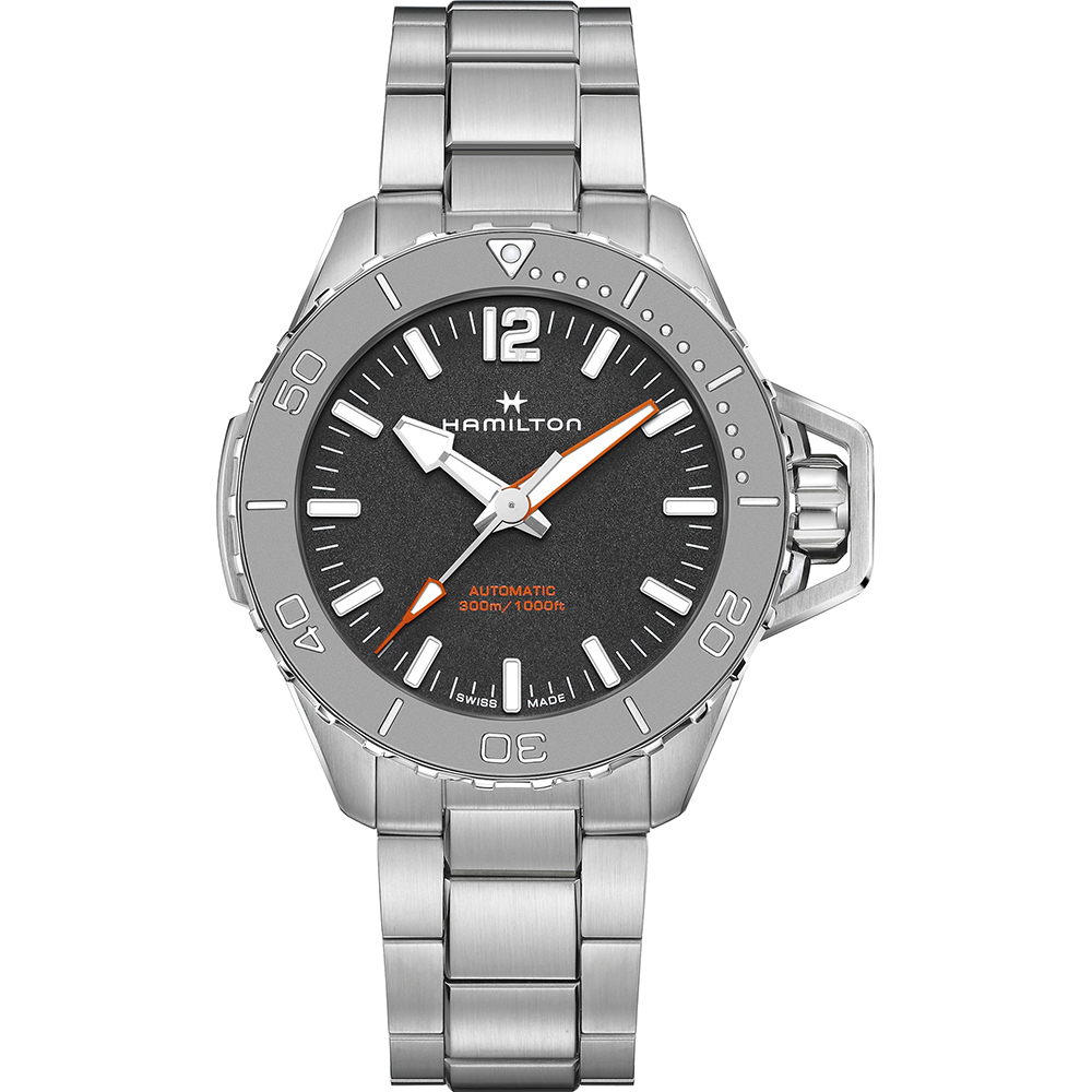 Hamilton Navy H77815130 Khaki Navy Frogman Horloge