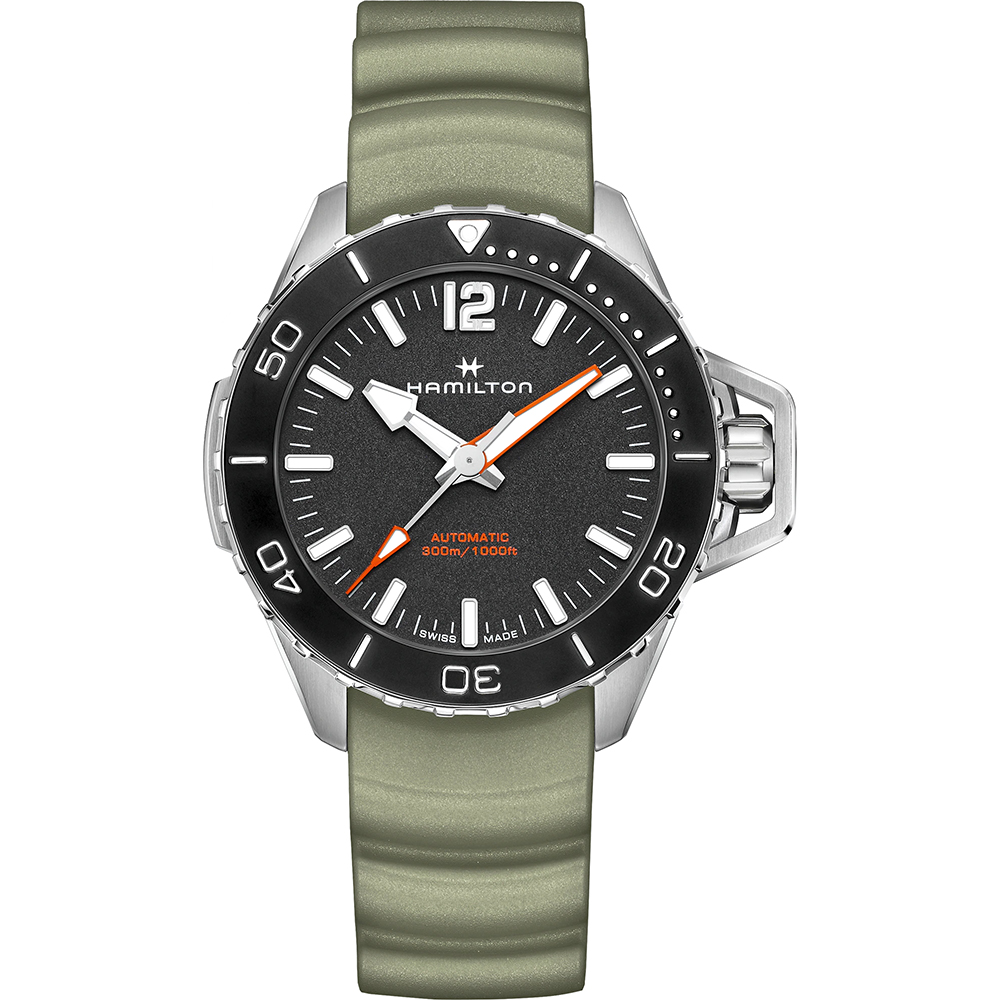 Hamilton Navy H77825331 Khaki Navy Frogman Horloge