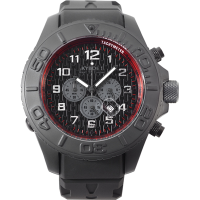 Kyboe ST.55-001 Stealth Black Shadow Horloge