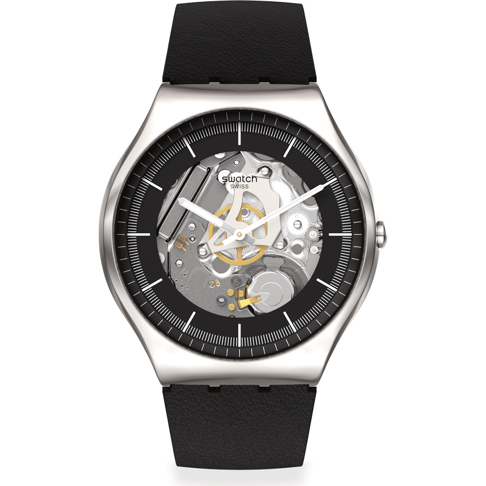 Swatch New Skin Irony SS07S115 Black Skeleton Horloge