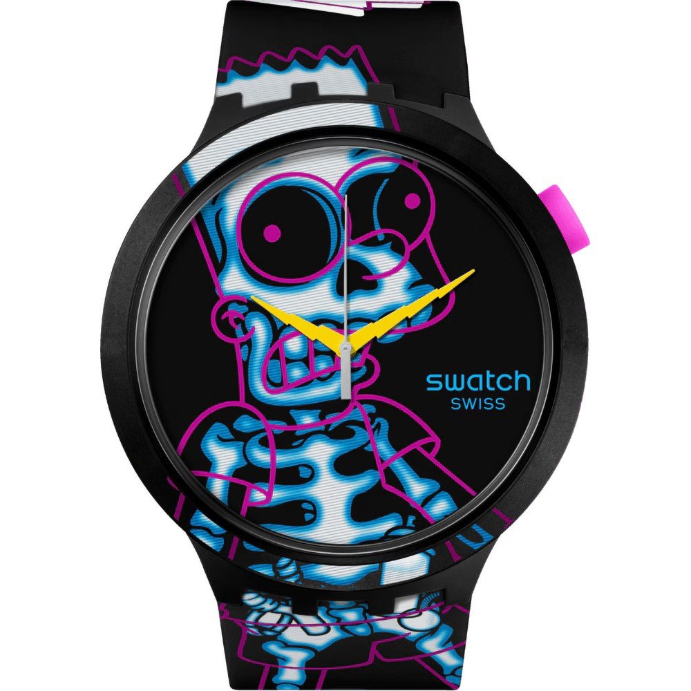 Swatch Big Bold SB01Z105 The Simpons Collection - Aye Carumboo Horloge