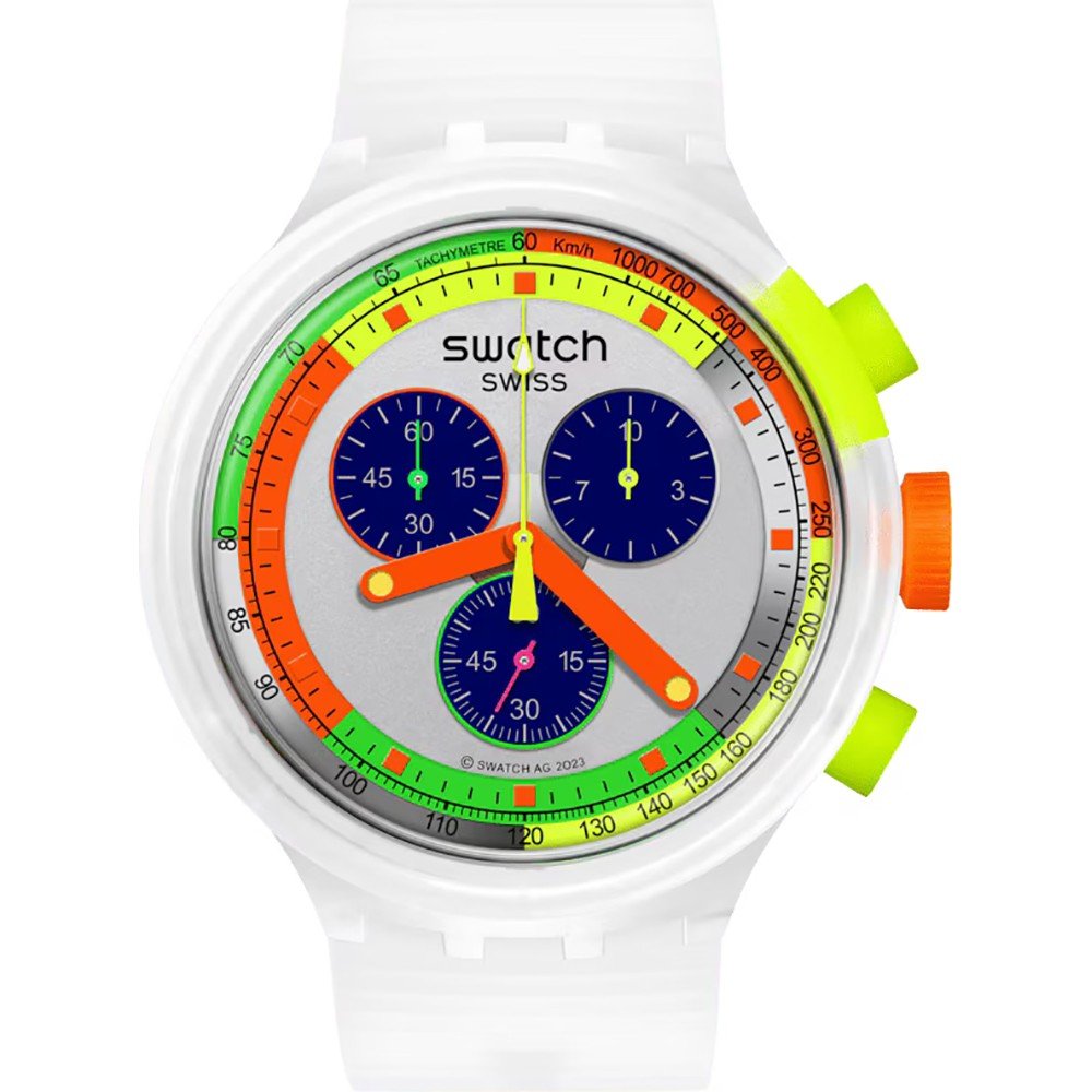 Swatch Big Bold SB02K100 Swatch Neon Jelly Horloge