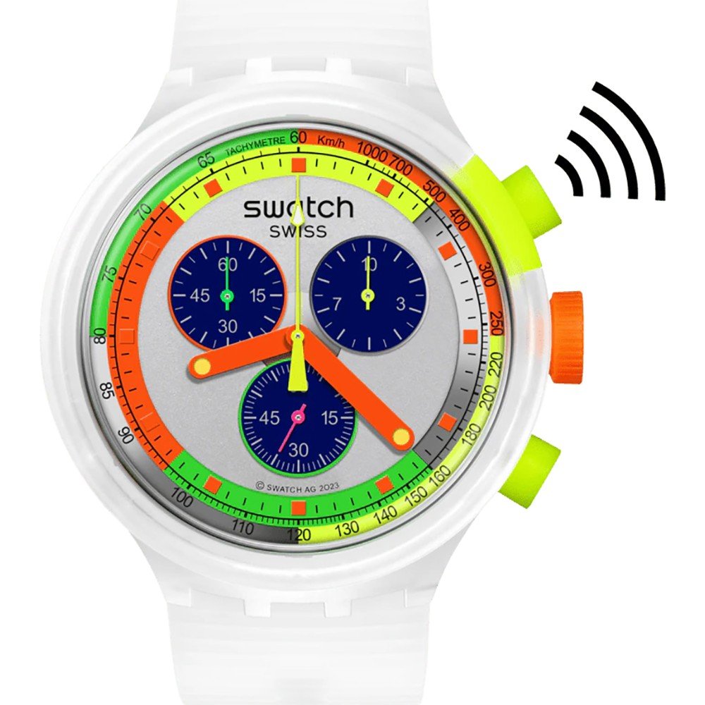 Swatch Big Bold SB02K101-5300 Neon Jelly Pay! Horloge