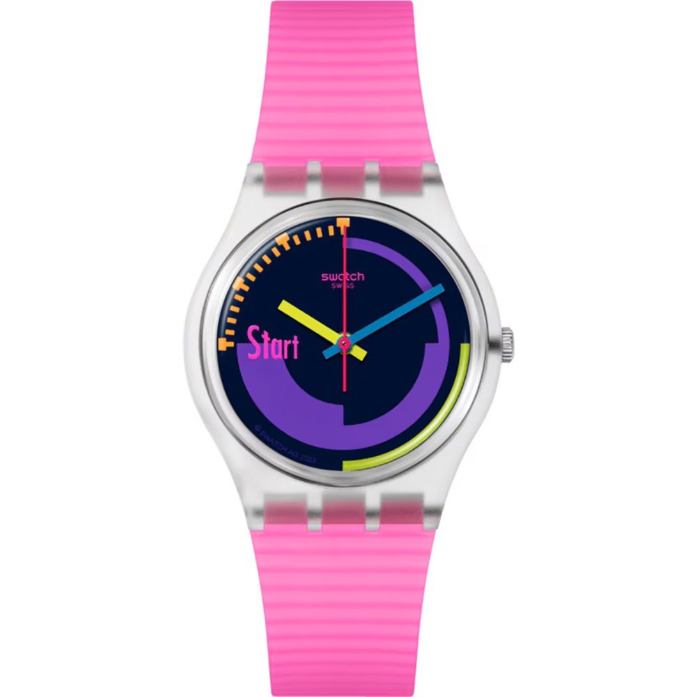 Swatch Originals Medium (34mm) SO28K111 Swatch Neon Pink Podium Horloge