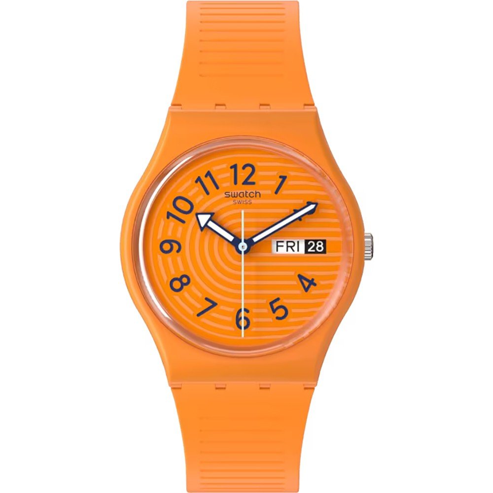 Swatch Originals Medium (34mm) SO28O703 Trendy lines in Sienna Horloge