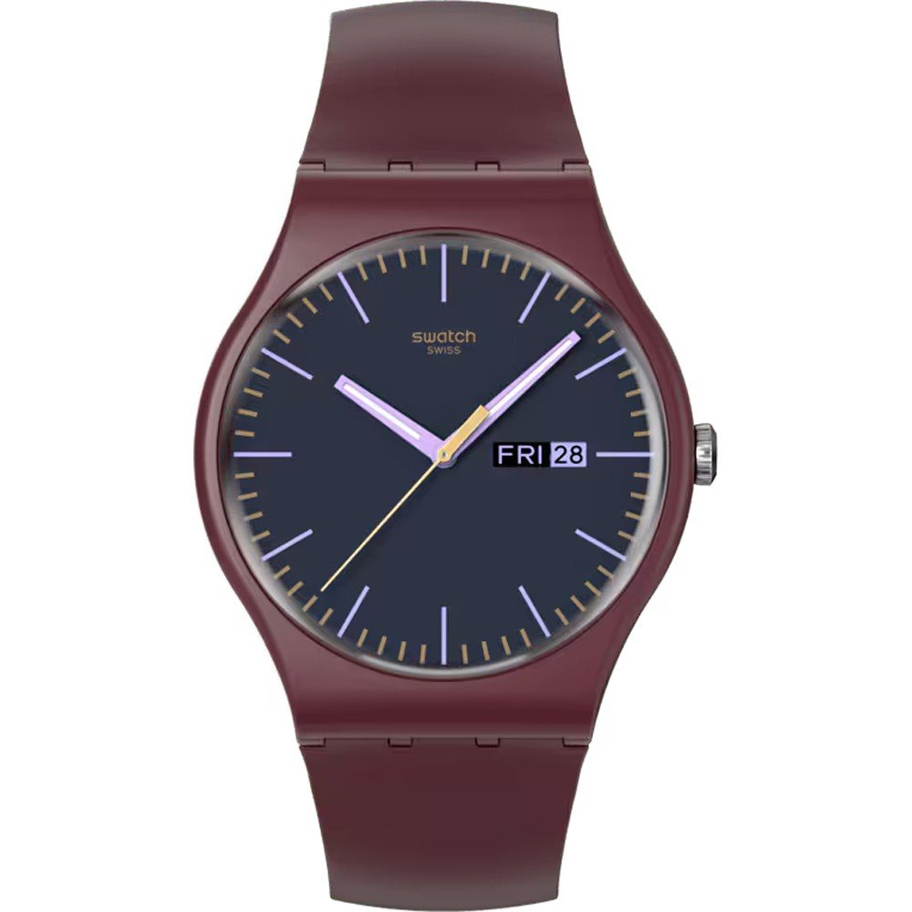 Swatch Originals Large (41mm) SO29R707 Burgundy Berry Horloge