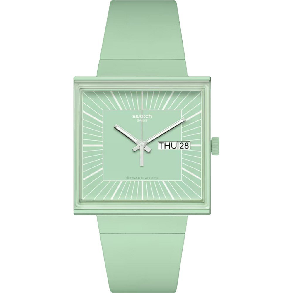 Swatch What If - Square SO34G701 What If... Mint? Horloge