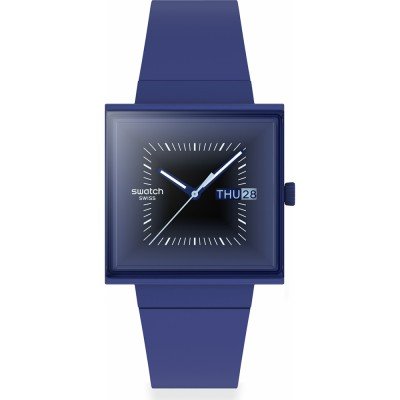 Swatch What If - Square SO34N700 Squarely Blacklight Horloge