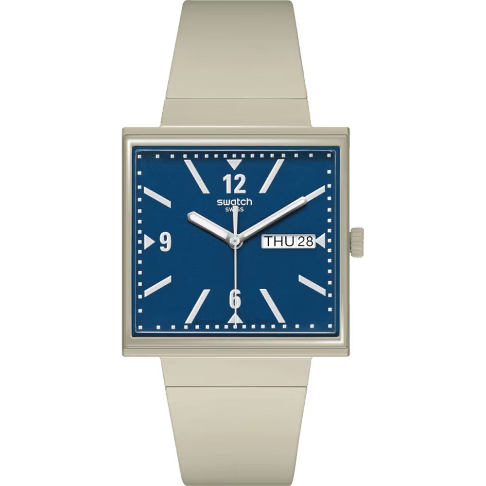 Swatch What If - Square SO34T700 What If... Beige? Horloge