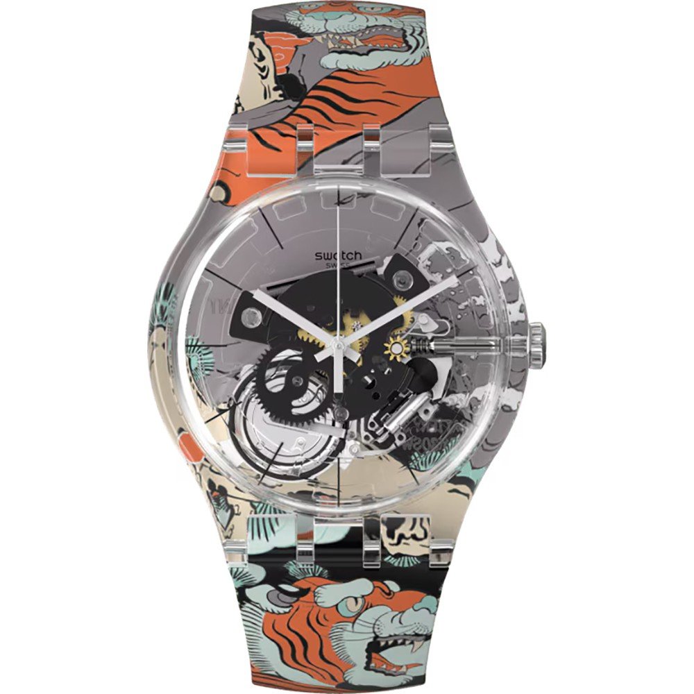 Swatch Original Large (41mm) SUOK144-065 SXY - Tiger Horloge