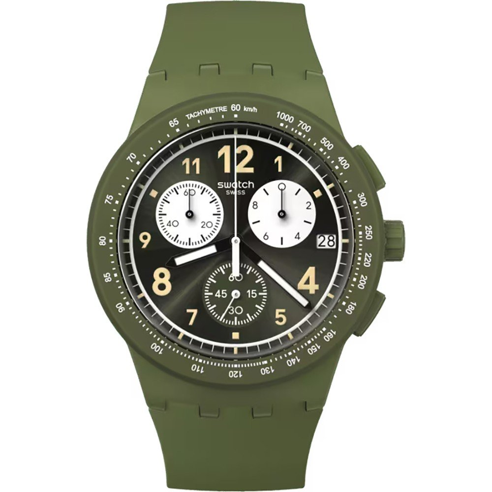 Swatch New Chrono Plastic SUSG406 Nothing Basic About Green Horloge